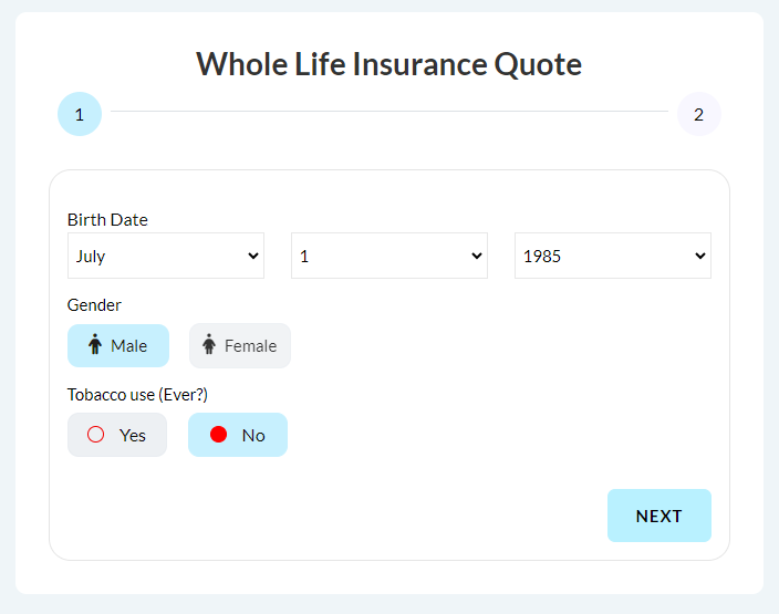 Whole Life Insurance Quote